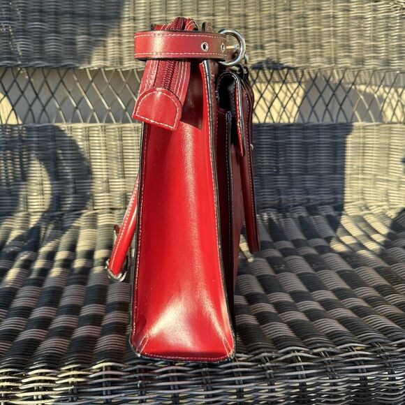 Mcklein Winnetka Laptop‎ Bag Work Bag Briefcase Red Classic - Picture 4 of 15